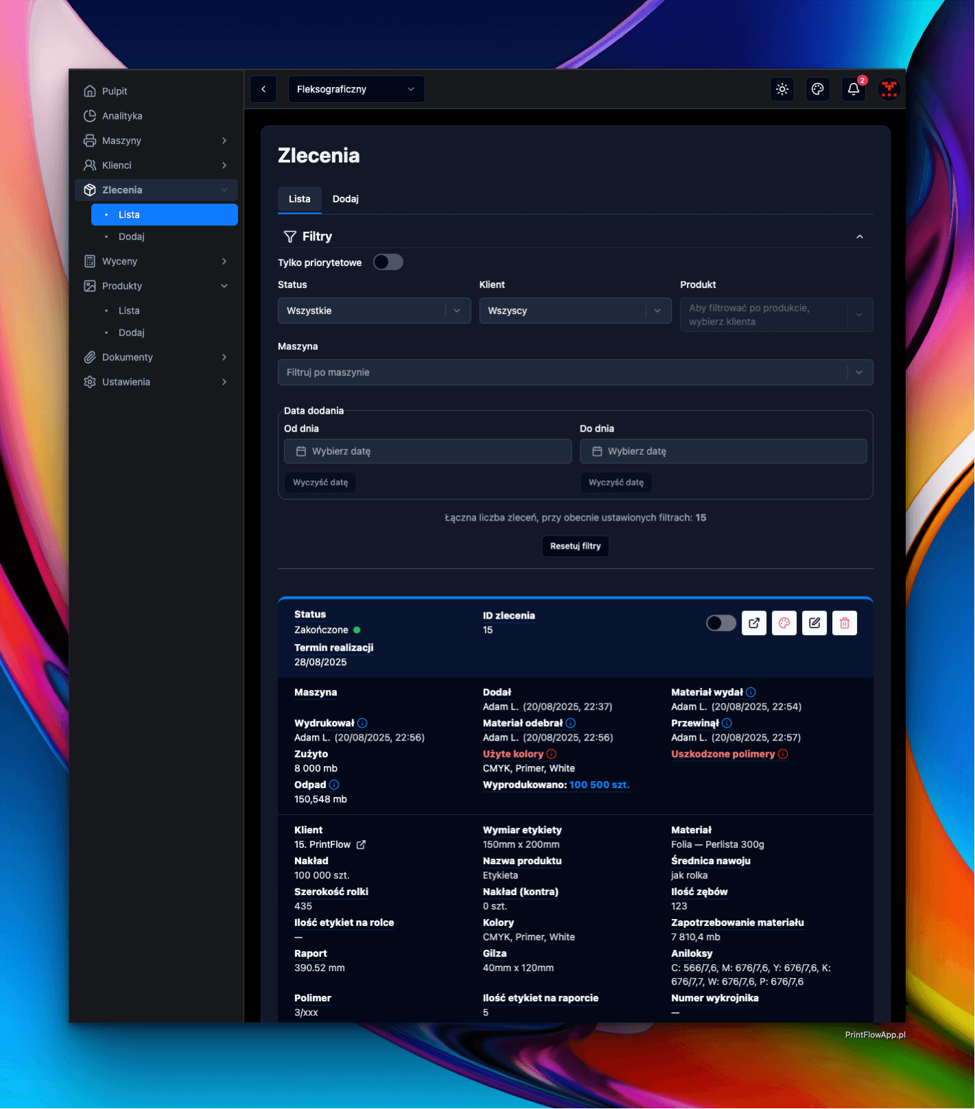 Zarządzanie zleceniami